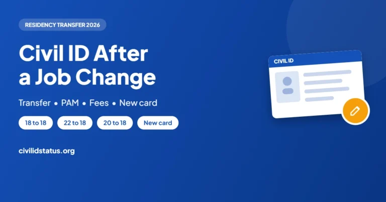 Civil ID After a Job Change in Kuwait: Residency Transfer guide by civilidstatus.org
