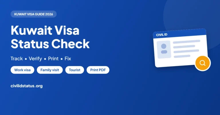 Kuwait Visa Status Check: Track, Verify and Print Your MOI Visa guide by civilidstatus.org