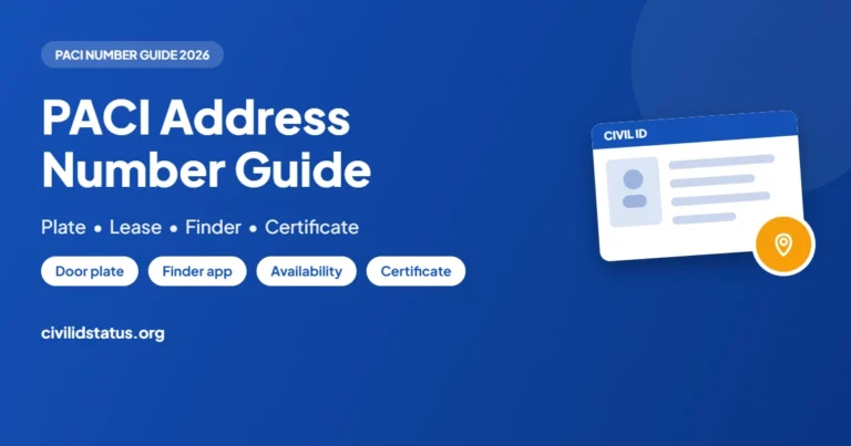 PACI Address Number Kuwait: Find It and Get a Certificate guide by civilidstatus.org
